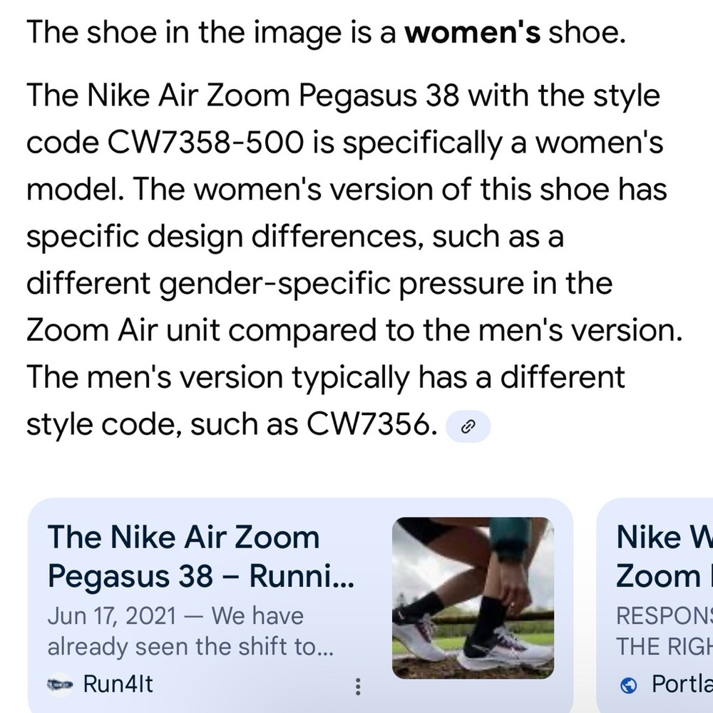 Nike White, Black & Coral Athletic Running Shoes - Picture 8 of 8